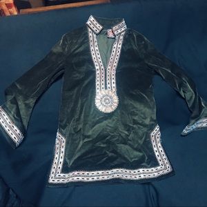 Tory Burch velvet embellished tunic